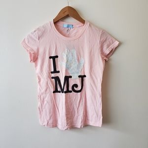 Pink Michael Jackson "I Glove MJ" Graphic Tee NWT